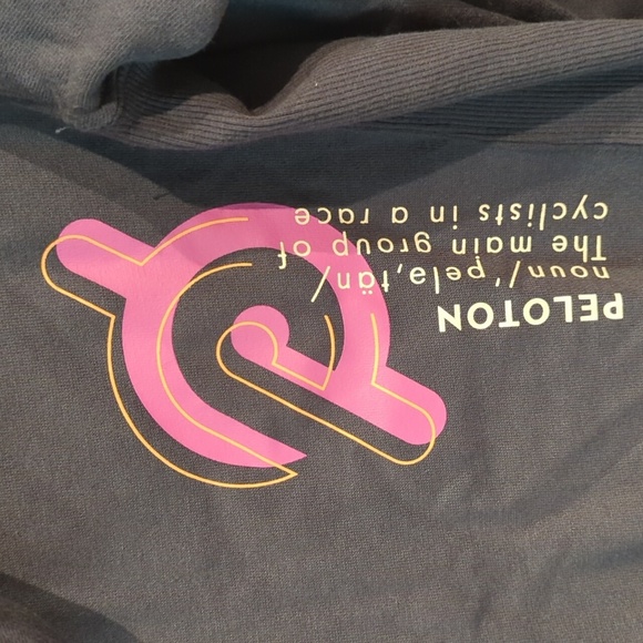 Peloton Size Small Full Zip Up Hoodie Sweatshirt Gray Pockets - Picture 9 of 10